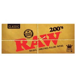 RAW Classic 200s King Size Slim Creaseless Rolling Papers